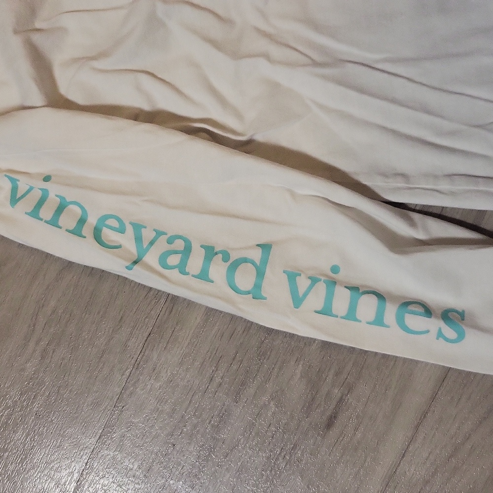 White Long Sleeve Shirt with Teal Graphics - Picture 4 of 6